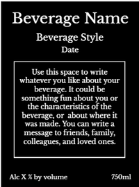 Back label - Add Photo Black Large