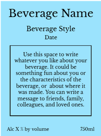 Back label - Add Photo Swirly Blue