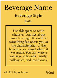 Back label - Add Photo Swirly Orange Tall