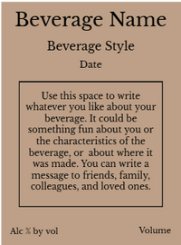 Back label - Add Photo Wicker