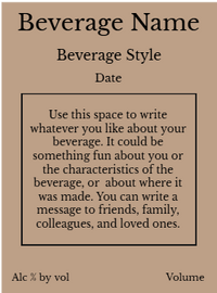 Back label - Add Photo Wicker Large