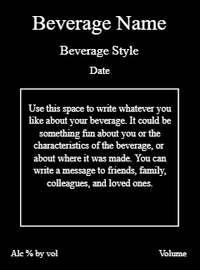 Back label - Arizona Sunset