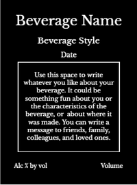 Back label - Arizona Sunset Tall