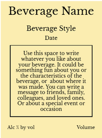 Back label - Autumn Acorn Yellow