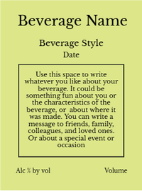 Back label - Autumn Leaves Green