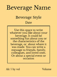 Back label - Autumn Leaves Yellow