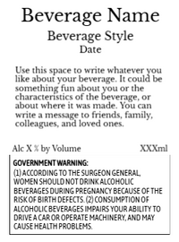 Back Label- Gov Warning