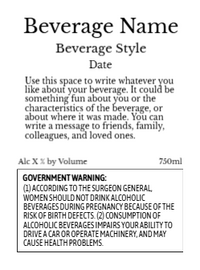 Back Label- Gov Warning