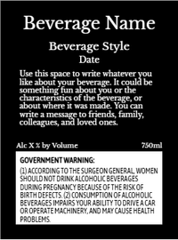 Back Label- Gov Warning Black