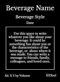 Back Label- Standard Black