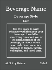 Back Label- Standard Gray