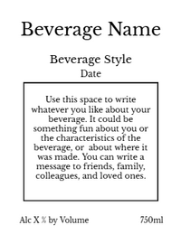 Back Label- Standard White