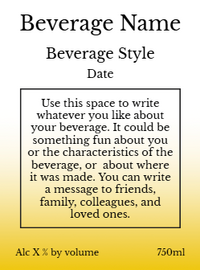 Back label - Bee Line