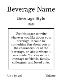Back label - Bottles & Corks