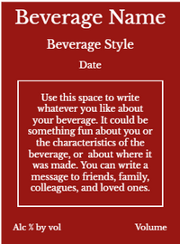 Back label - Bouquet