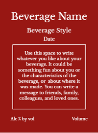 Back label - Bouquet