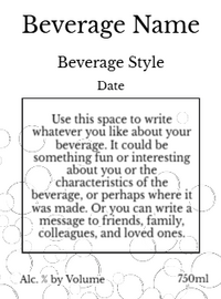 Back label - Bubbles Gold