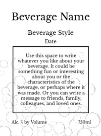 Back label - Bubbles Gold