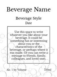 Back label - Bubbles Gold Tall