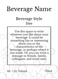 Back label - Bubbles Pink