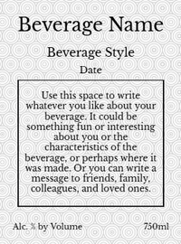 Back label - Bullseye Round