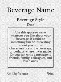 Back label - Bullseye Round