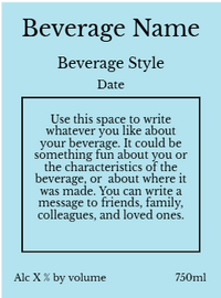 Back label - Butterflies Blue