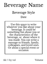 Back label - Calendar Girl Red Tall