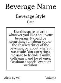 Back label - Calendar Girl White Tall