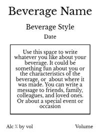 Back label - Cali Beach Tapered