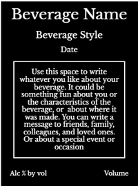 Back label - Cali Sunrise Tapered