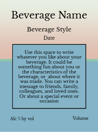 Back label - Contemplate