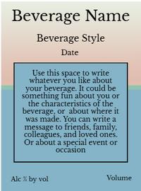 Back label - Contemplate Horizontal