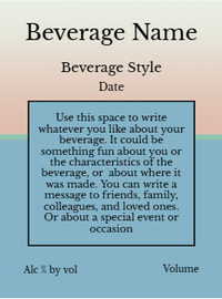 Back label - Contemplate Horizontal