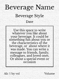 Back label - Country Life Tall