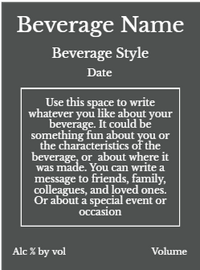 Back label - Crate Label Gray