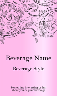 Dotted Flowers Rose Tall