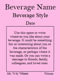 Back label - Dotted Flowers Rose Tall