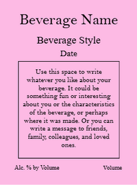 Back label - Dotted Flowers Rose Tall