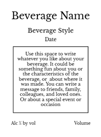 Back label - Elixir White