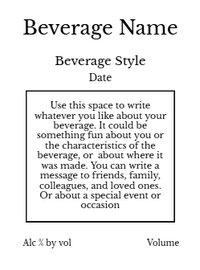 Back label - Elixir White Large