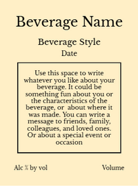 Back label - Estate
