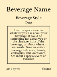 Back label - Estate Tall