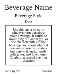 Back label - Floral Green