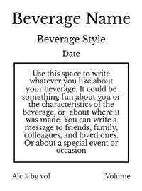 Back label - Floral Yellow