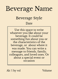 Back label - Flower Filigree
