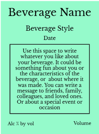 Back label - Flower Filigree Green