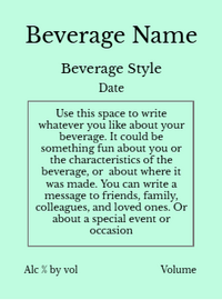 Back label - Flower Filigree Green