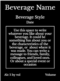 Back label - Flower Monogram