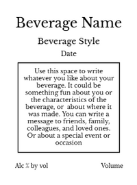 Back label - Fractal Tall